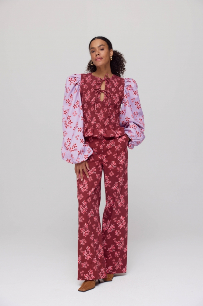 Harper & Yve roze dames broek | Model