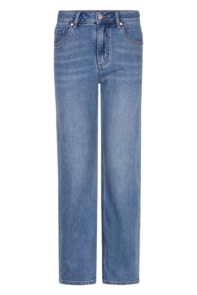 EsQualo blauwe dames jeans | Vooraanzicht