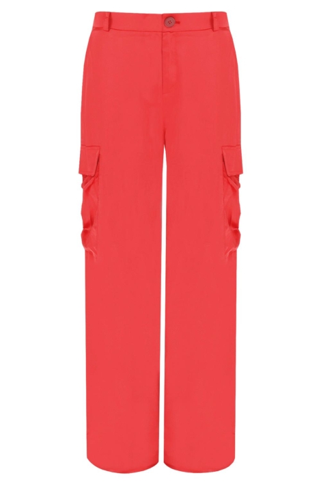 Fluresk roze dames broek | Vooraanzicht