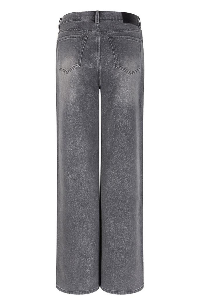 EsQualo grijze dames jeans | Achteraanzicht