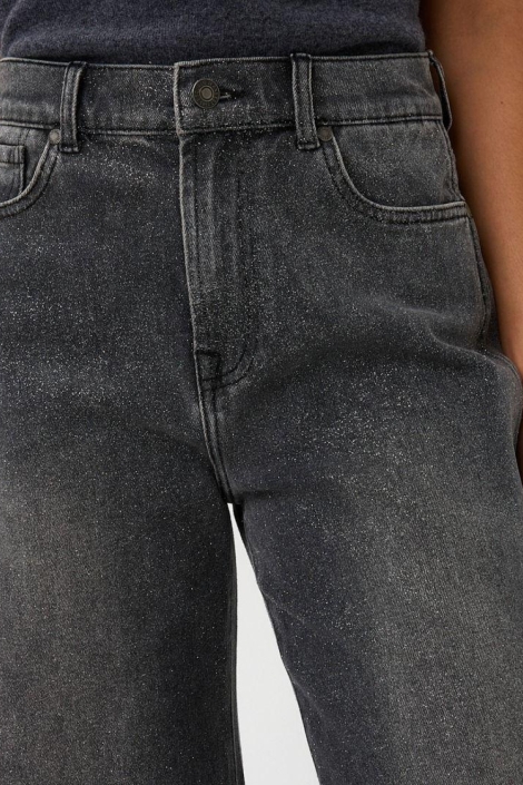 EsQualo grijze dames jeans | Close up