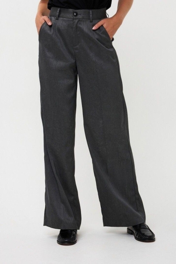 EsQualo Broek TROUSER SHIMMER CRINKLE W25 10743 020 anthracite