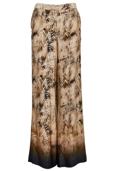 Minus MILENA MID WAIST PANT MI6610 9015P SAND GRAY PRINT