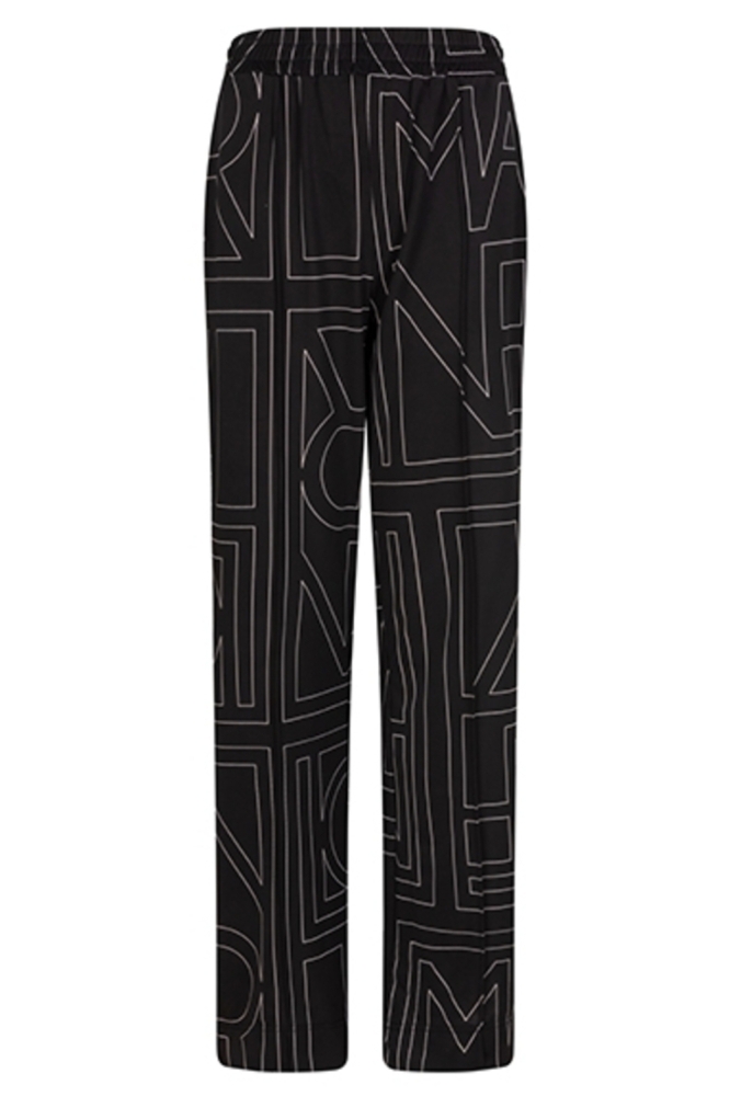 Lofty Manner zwarte dames broek | Vooraanzicht