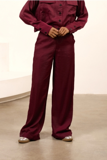 Lofty Manner TROUSER SVEA BURGUNDY RED
