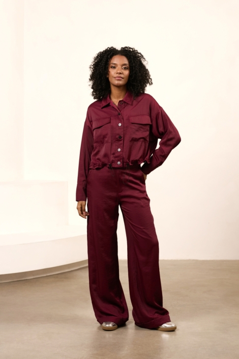 Lofty Manner bordeaux dames broek | Model