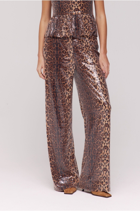 Harper & Yve bruine dames broek | Model vooraanzicht