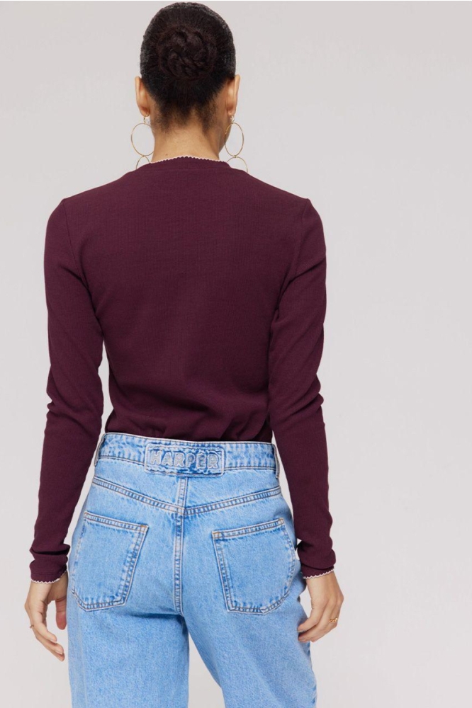 Harper & Yve blauwe dames jeans | Model achteraanzicht