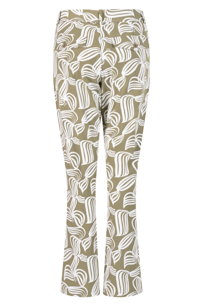 Zoso groene dames broek | Achteraanzicht