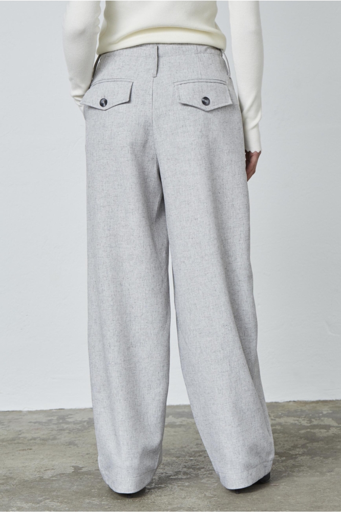 SisterS point grijze dames broek | Model achteraanzicht