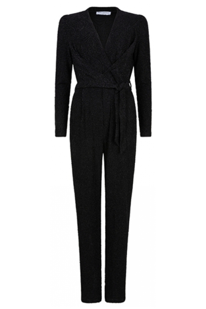 Lofty Manner zwarte dames jumpsuit | Vooraanzicht