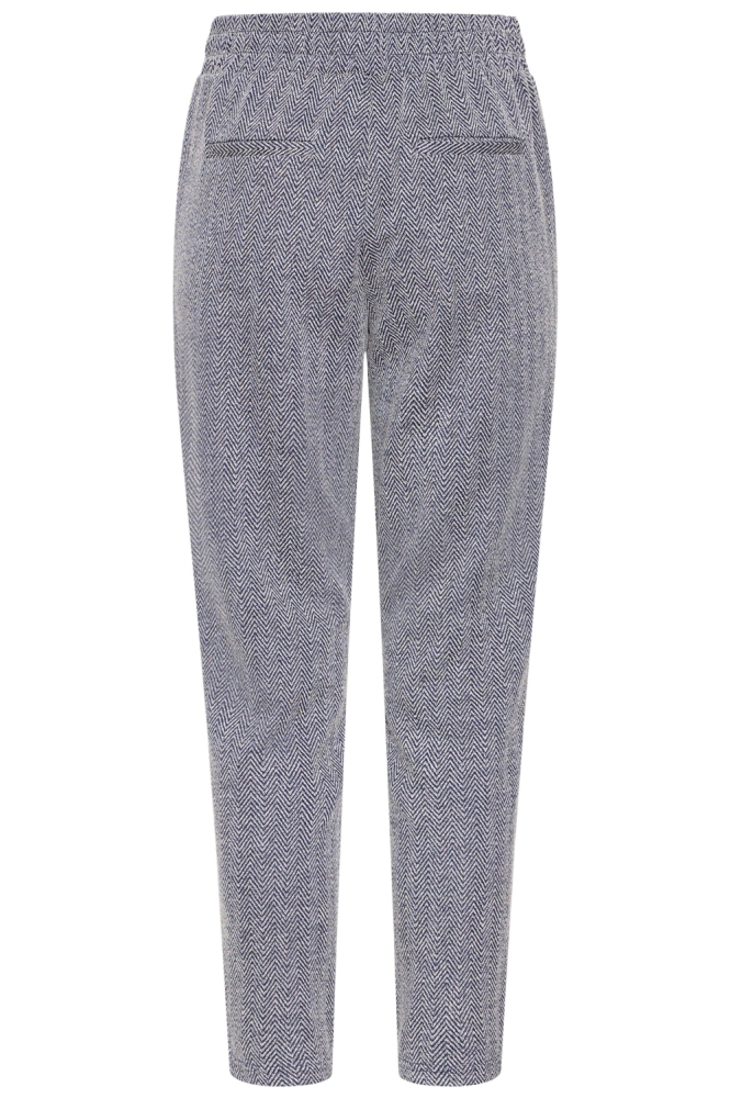 Ichi blauwe dames broek | Achteraanzicht