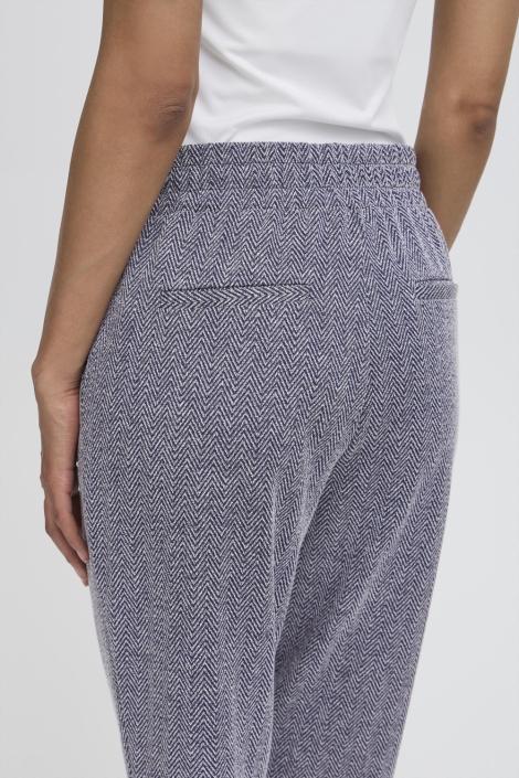 Ichi blauwe dames broek | Kleurstaal