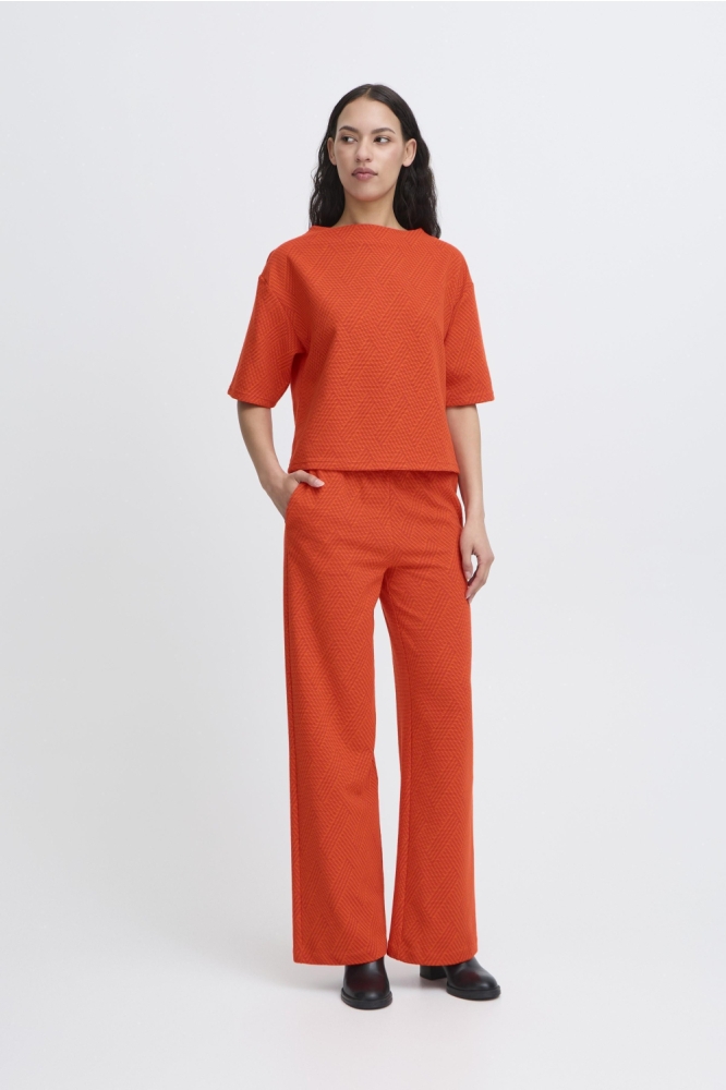 Ichi rode dames broek | Model