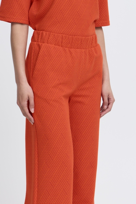 Ichi rode dames broek | Close up