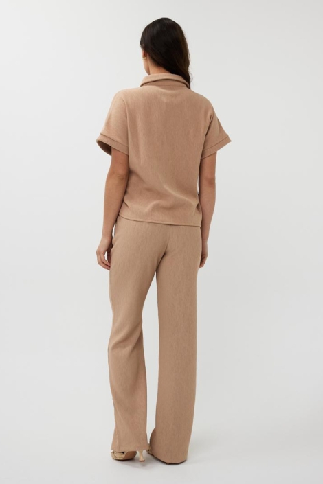 EsQualo camel dames broek | Model achteraanzicht