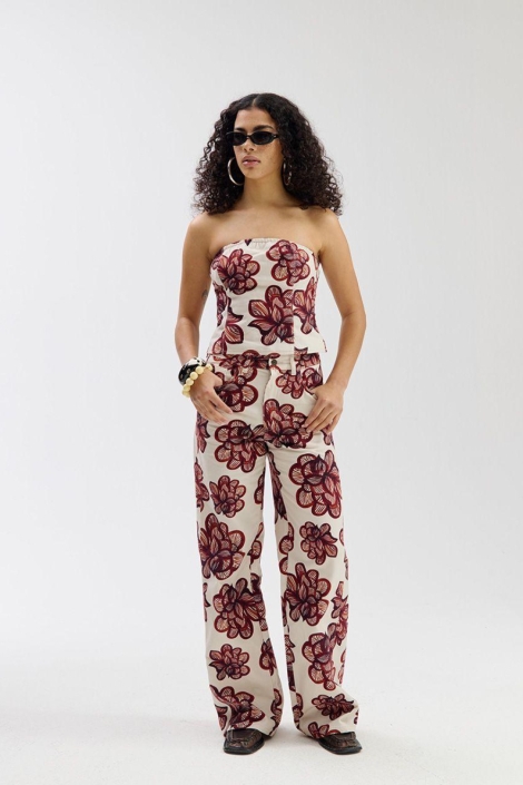 Harper & Yve beige dames jeans | Model