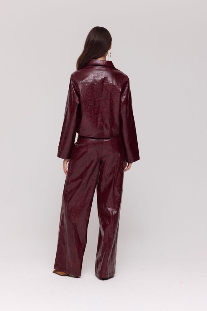 Harper & Yve bordeaux dames broek | Model