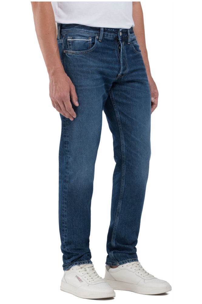 Replay blauwe heren jeans | Model zijaanzicht