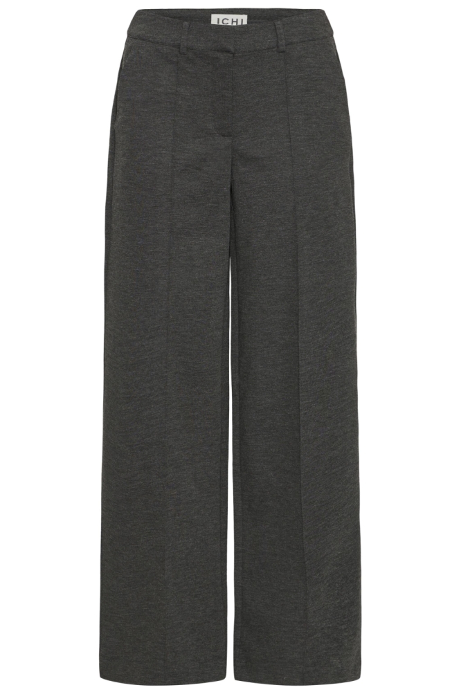 Ichi grijze dames broek | Vooraanzicht