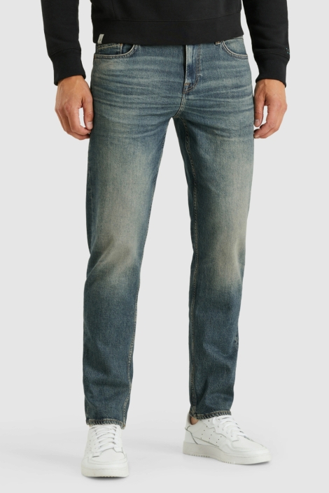 Cast Iron blauwe heren jeans | Model vooraanzicht