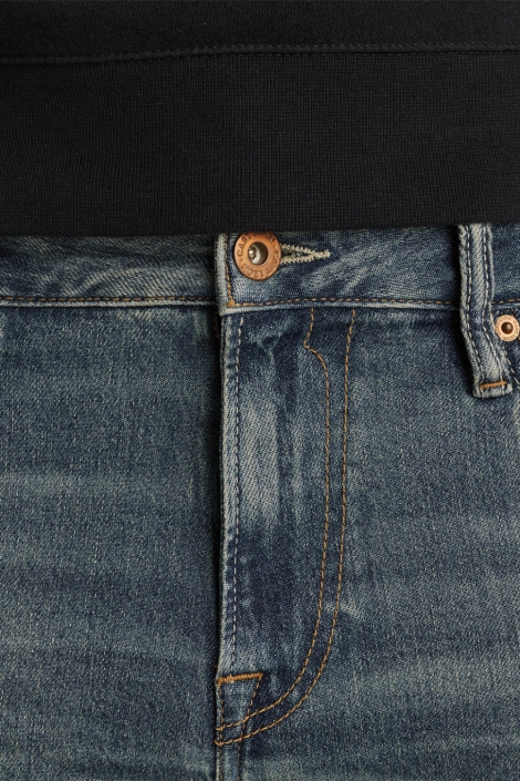 Cast Iron blauwe heren jeans | Close up