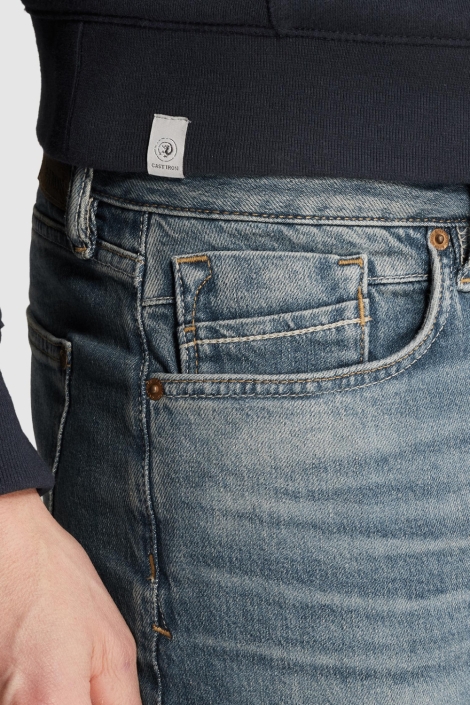 Cast Iron blauwe heren jeans | Close up