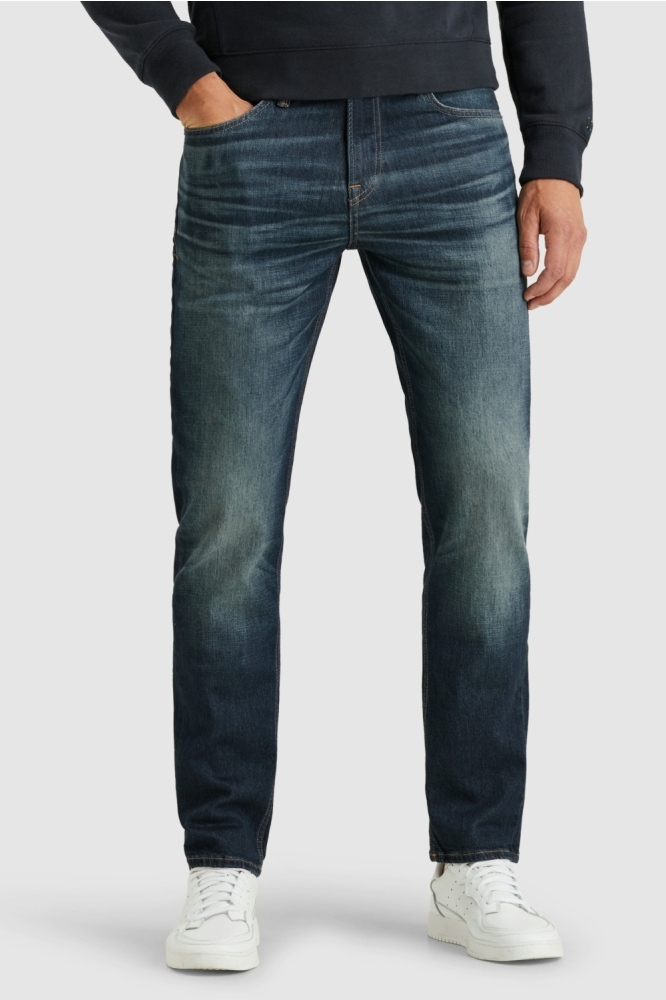 Cast Iron blauwe heren jeans | Model vooraanzicht