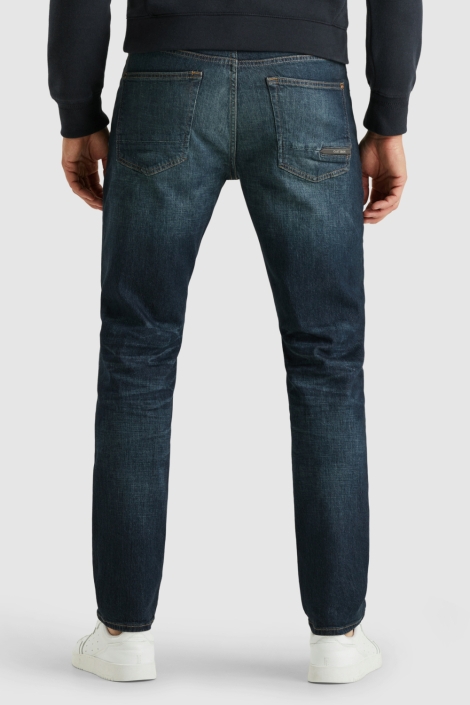 Cast Iron blauwe heren jeans | Model achteraanzicht