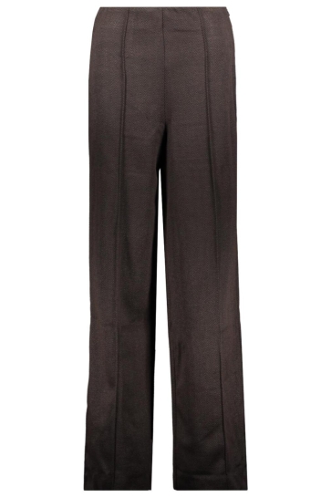 Ichi Broek IHKATE JACQUARD LONG PA 20124976 900001779 BLACK BROWN HERRINGBONE