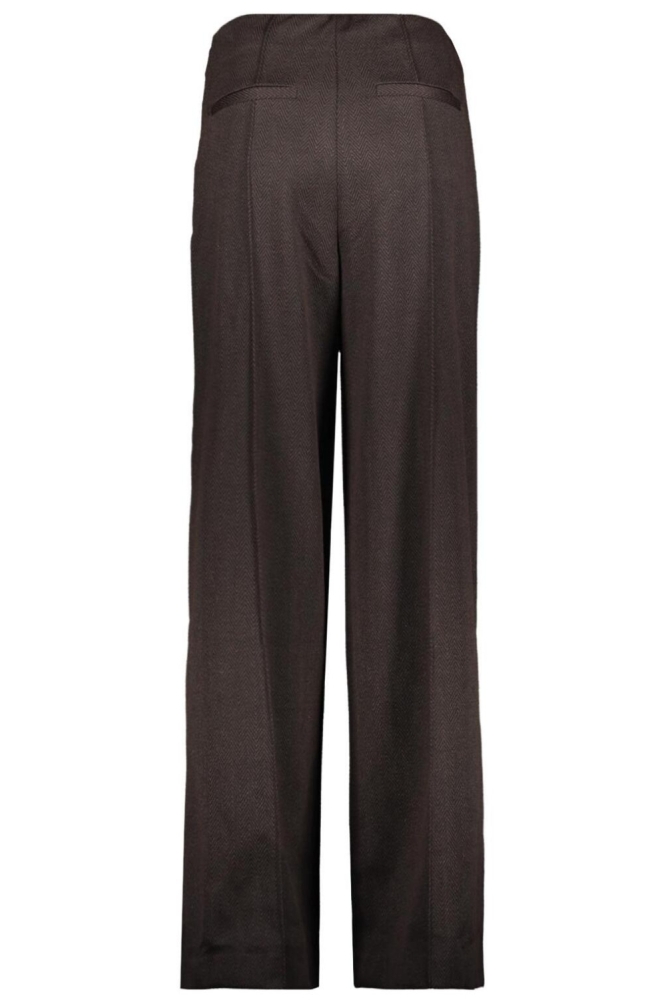 Ichi bruine dames broek | Achteraanzicht