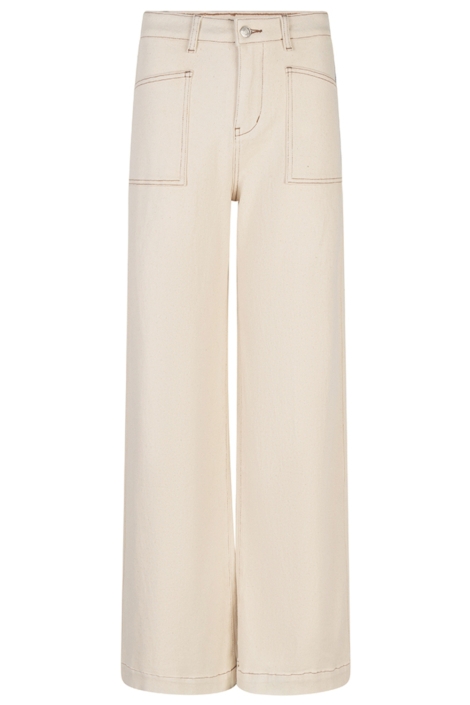 EsQualo beige dames jeans | Vooraanzicht