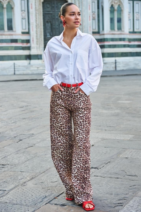 EsQualo camel dames broek | Sfeerbeeld, In situatie