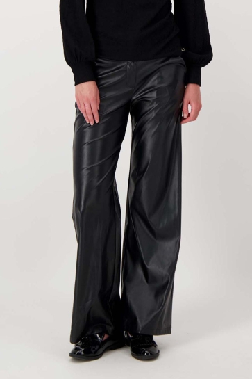 Zusss FAUX GLANS LEREN WIDELEG 0303 097 0000 ZWART