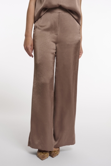 Rino & Pelle REGULAR LENGHT WIDE LEG PANTS KENZA 7002622 SLATE BARK