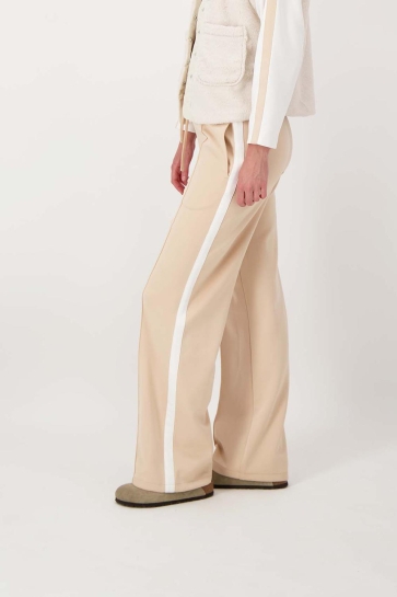 Zusss Broek JERSEY BROEK MET BIES 0303-080 7247 BEIGE/OFF WHITE
