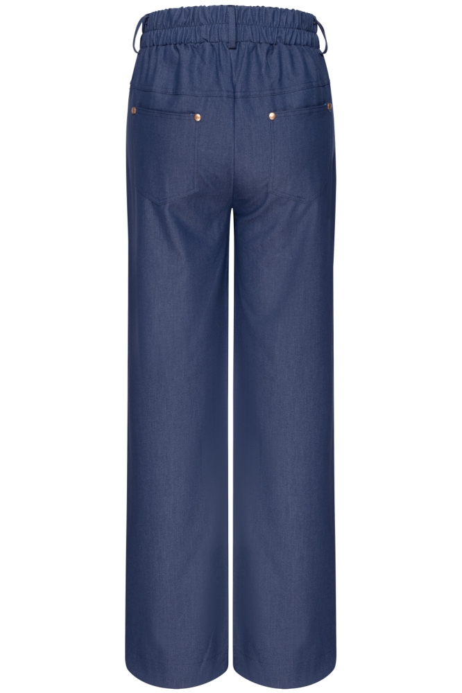 Kimara blauwe dames broek | Achteraanzicht