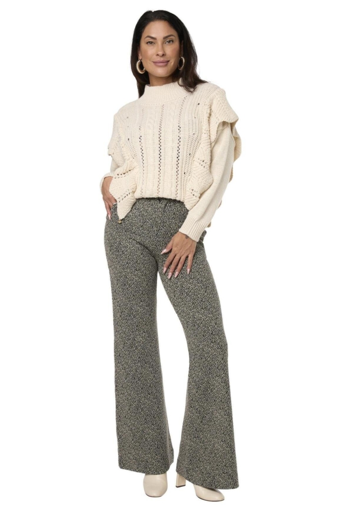 Tessa Koops zwarte dames broek | Model