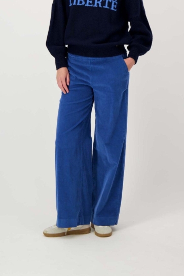 Zusss CORDUROY BROEK MET ELASTAN 0303 091 SPORTY BLUE