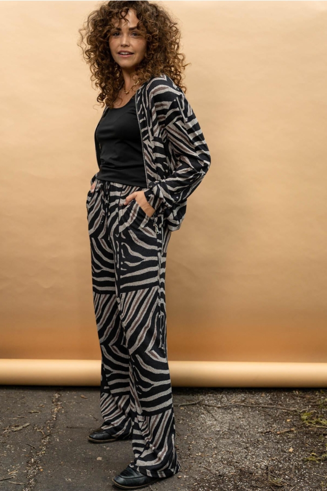 FOS Amsterdam grijze dames broek | Model