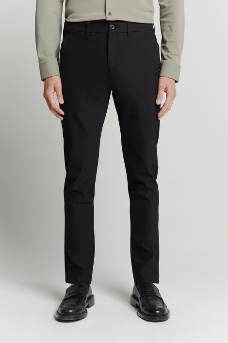 NO-EXCESS zwarte heren broek | Model vooraanzicht