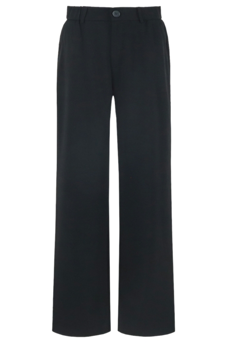 Fluresk zwarte dames broek | Vooraanzicht