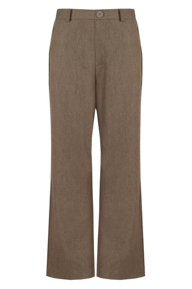 C&S The Label groene dames broek | Vooraanzicht