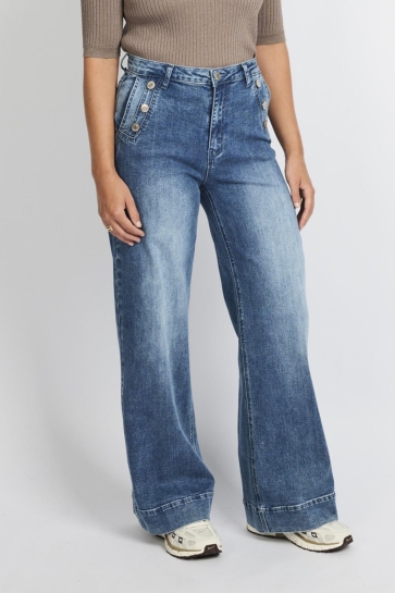 C&S The Label NADINE BROEK 25WNC02 903 DENIM MID BLUE