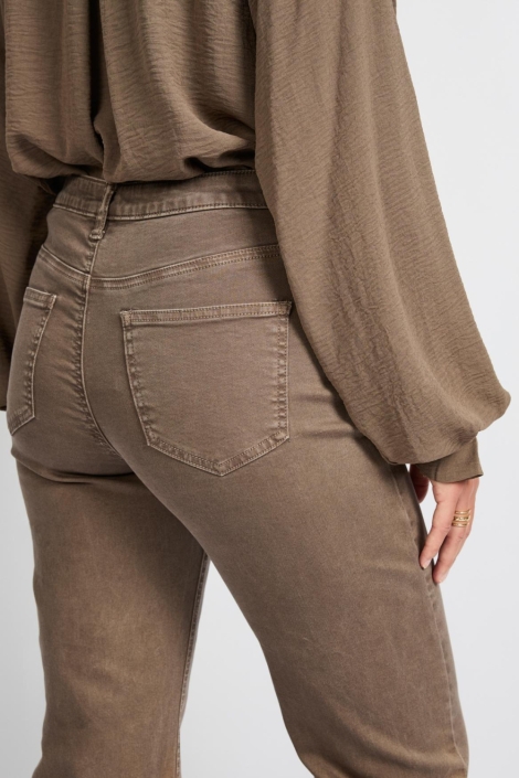C&S The Label bronzen dames jeans | Close up