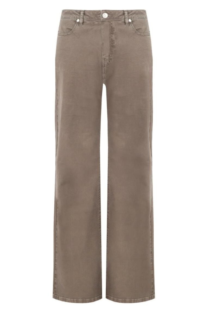 C&S The Label bronzen dames jeans | Vooraanzicht