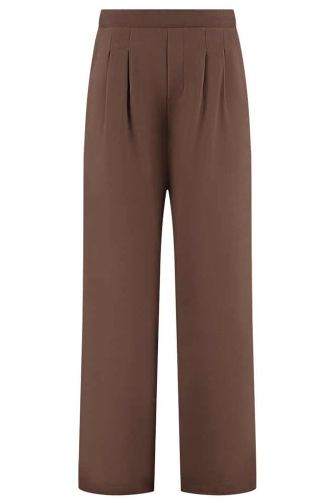 Studio Amaya bruine dames broek | Vooraanzicht