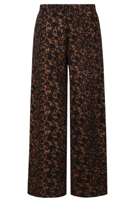Fluresk camel dames broek | Achteraanzicht