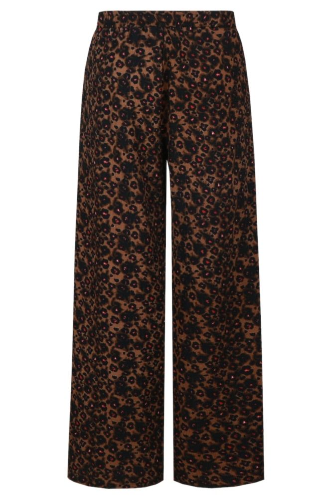 Fluresk camel dames broek | Achteraanzicht