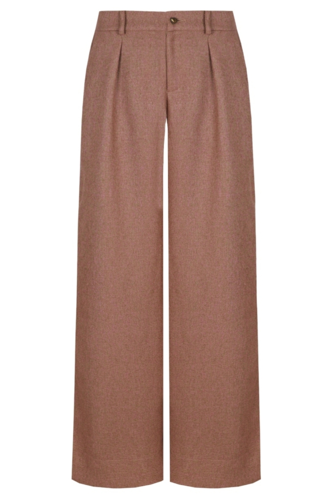 Fluresk camel dames broek | Vooraanzicht